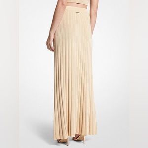 Metallic Ribbed Knit Skirt